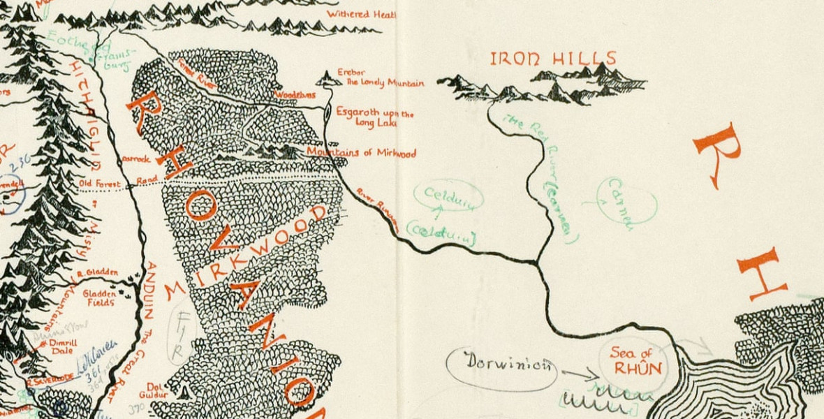Tolkien a részletek megszállottja volt, a jegyzeteivel ellátott térkép a véletlennek köszönhetően került elő