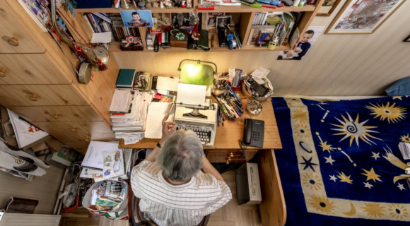 Így néz ki Csukás István dolgozószobája