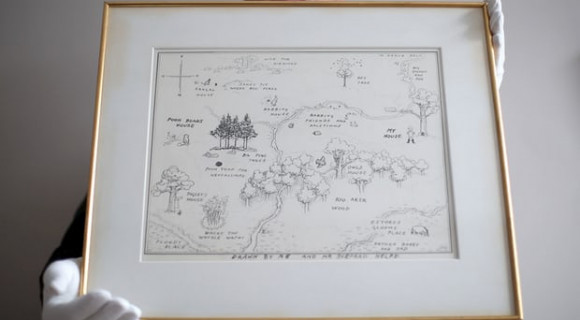 Rekordáron kelt el a Micimackóhoz készült eredeti térkép