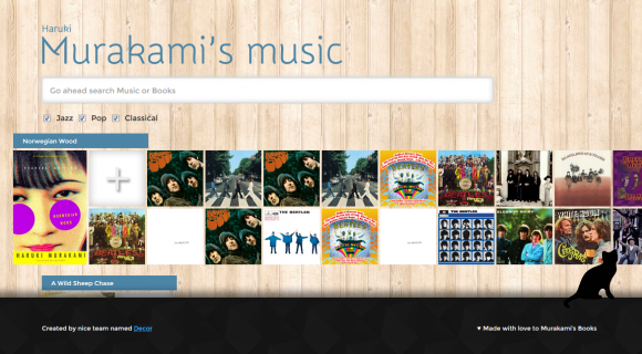 Válogass zenéket Murakamihoz